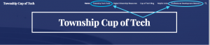 Township Cup of Tech Website Tool bar